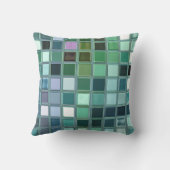 ビーチのガラスモザイク・タイルの芸術 クッション (裏面)