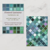 ビーチのガラスモザイク・タイルの芸術 名刺 (正面/裏面)