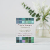 ビーチのガラスモザイク・タイルの芸術 名刺 (スタンド正面)