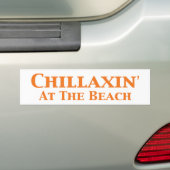 ビーチのギフトのChillaxin バンパーステッカー (車上)