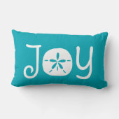 ビーチのクリスマスの休日の喜びの砂ドル ランバークッション (裏面)