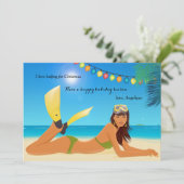 ビーチのクリスマスの休日カード シーズンカード (スタンド正面)