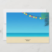 ビーチのクリスマスの休日カード シーズンカード (裏面)