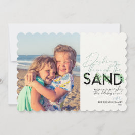 ビーチのクリスマスアクアザサンド シーズンカード
