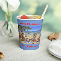ビーチのクリスマスコアラ