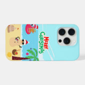 ビーチのクリスマスシーン iPhoneケース (裏面横)