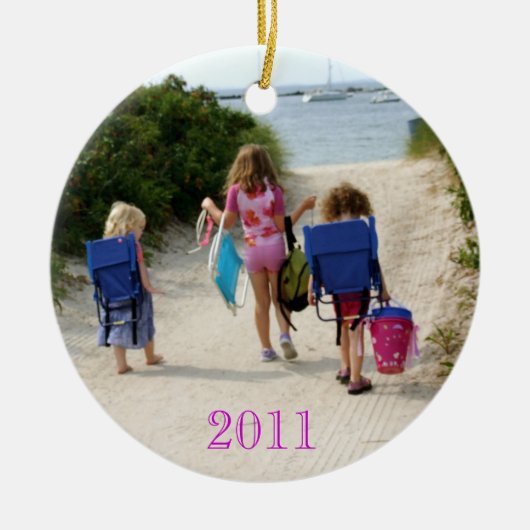 ビーチのクリスマス2011年 セラミックオーナメント (正面)