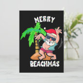 ビーチのクリスマス・イン・ジュライ　サンタのフン 招待状 (スタンド正面)