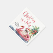 ビーチのクリスマス・イン・ジュライ スタンダードカクテルナプキン (角)