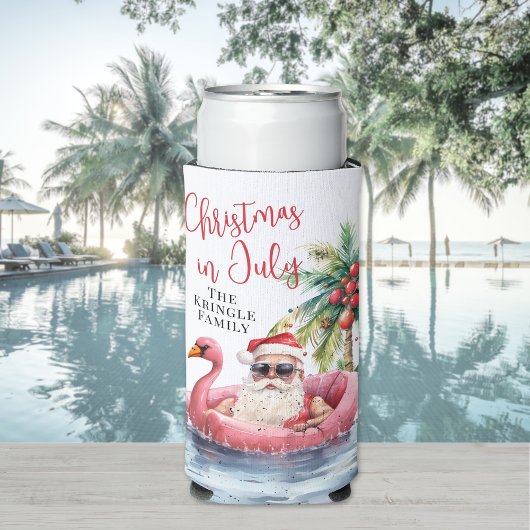 ビーチのクリスマス・イン・ジュライ スリム缶クーラー