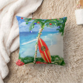 ビーチのクリスマス クッション (ブランケット)
