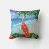 ビーチのクリスマス クッション (裏面)