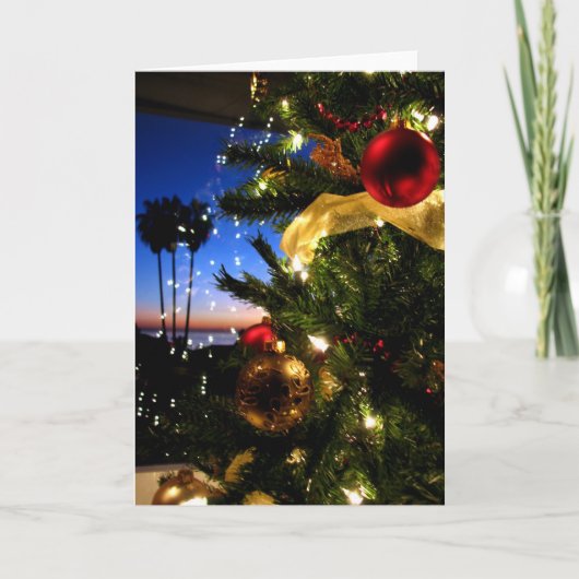 ビーチのクリスマス シーズンカード (正面)