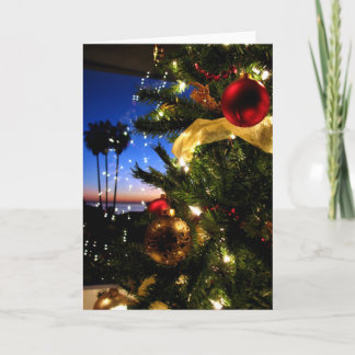 ビーチのクリスマス シーズンカード