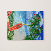 ビーチのクリスマス ジグソーパズル (横)