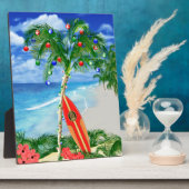 ビーチのクリスマス フォトプラーク (側面)