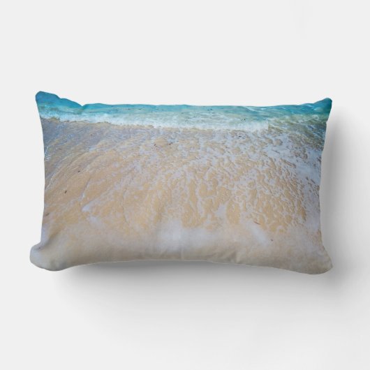 ビーチのクリーミーな海水 ランバークッション (正面)
