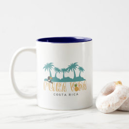 ビーチのコスタリカPura Vida Toucan ツートーンマグカップ