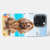 ビーチのコッカースパニエル iPhoneケース (裏面横)