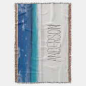 ビーチのコレクションの名前をカスタムする スローブランケット (正面縦)