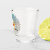 ビーチのコンク貝 セラミックタイル デスクオーガナイザー ショットグラス (右)