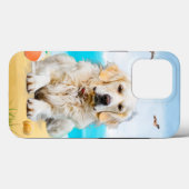 ビーチのゴールデンレトリバー Case-Mate iPhoneケース (裏面 (横))