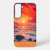 ビーチのサンセット海岸線 - オーシャンビューズ SAMSUNG GALAXYケース (裏面)