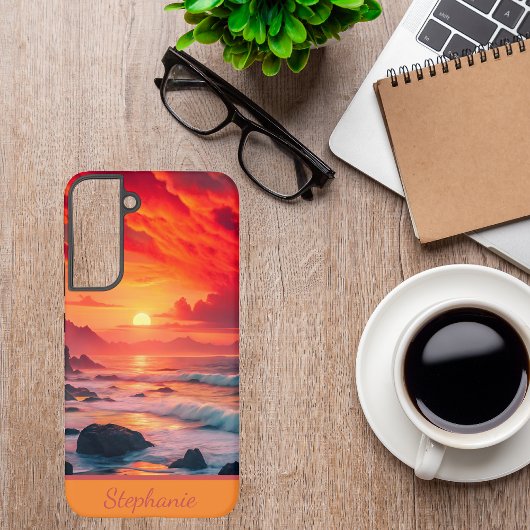 ビーチのサンセット海岸線 - オーシャンビューズ SAMSUNG GALAXYケース