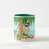 ビーチのサンタのマグ マグカップ (中央)