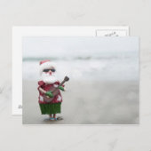 ビーチのサンタ シーズンポストカード (正面/裏面)