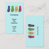 ビーチのサンダルの名刺 名刺 (正面/裏面)