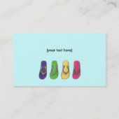 ビーチのサンダルの名刺 名刺 (裏面)