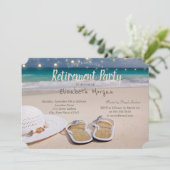 ビーチのサンダル引退パーティー 招待状 (スタンド正面)