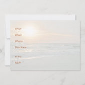 ビーチのサンライズ招待状（2枚の画像付き） 招待状 (裏面)