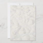 ビーチのシャワー招待状 フリップフロップ 招待状 (裏面)