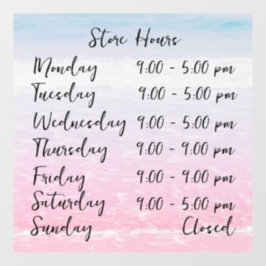 ビーチのシーンストア時間パーソナライズされた ウィンドウサイン