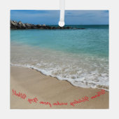 ビーチのシーン鍵ウェスト、FLクリスマスオーナメント ガラスオーナメント (裏面)