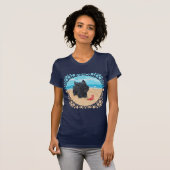 ビーチのスコティッシュ・テリア Tシャツ (正面フル)