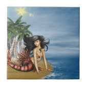 ビーチのタイルの人魚 タイル (正面)