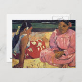 「ビーチのタヒチの女性」 - Gauguin Postague ポストカード (正面/裏面)