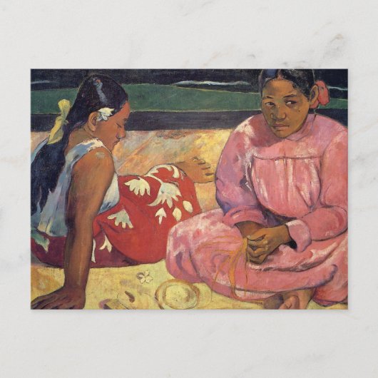 「ビーチのタヒチの女性」 - Gauguin Postague ポストカード (正面)