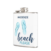 ビーチのターコイズ反転 フラスク (左)