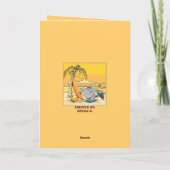 ビーチのダイエットの挨拶状 カード (裏面)