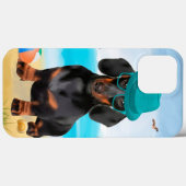ビーチのダックスフント Case-Mate iPhoneケース (裏面 (横))