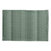 ビーチのティール(緑がかった色)の緑のタイヤトラック 枕カバー (裏面)