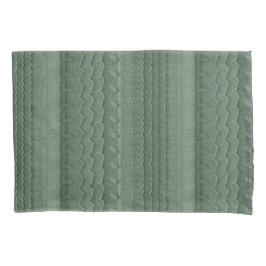 ビーチのティール（緑がかった色）の緑のタイヤトラック 枕カバー