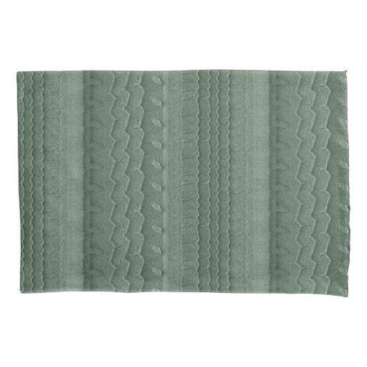 ビーチのティール(緑がかった色)の緑のタイヤトラック 枕カバー (正面)