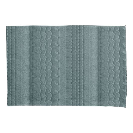 ビーチのティール(緑がかった色)の青のタイヤトラック 枕カバー (正面)