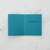 ビーチのテーマのイルカの結婚式のサンキューカード サンキューカード (内部)