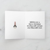 ビーチのテーマのクリスマスカード シーズンカード (内部)